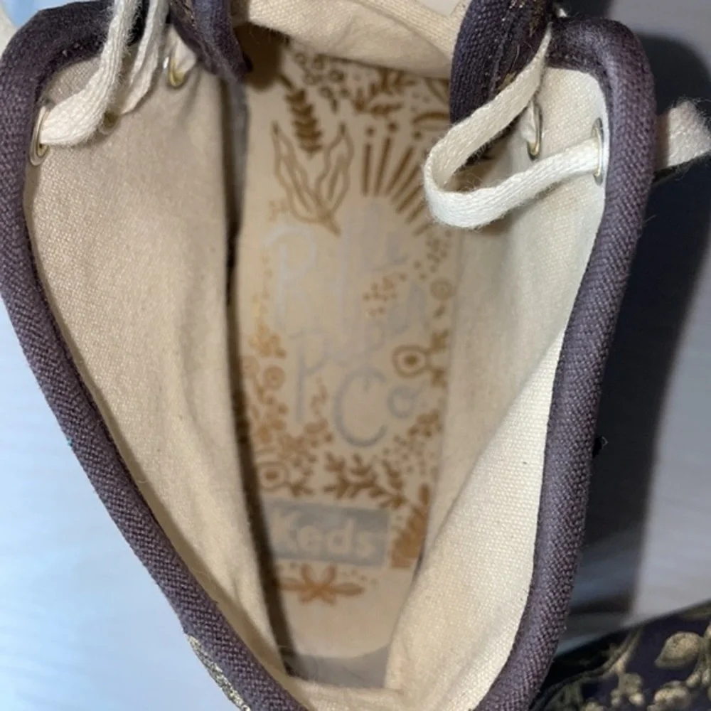 Anthropologie Rifle Paper Keds Queen Anne Floral High Top Sneakers Casual Shoes